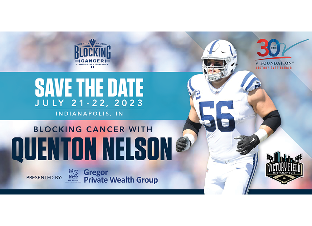 Quenton Nelson's Blocking Cancer celebrity softball game V Foundation